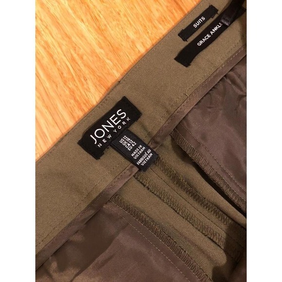Jones‎ New York sz 12 Olive Green Dress Pant pockets office capsule - Picture 3 of 8